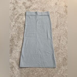 Club Monaco baby blue Ribbed Midi Skirt